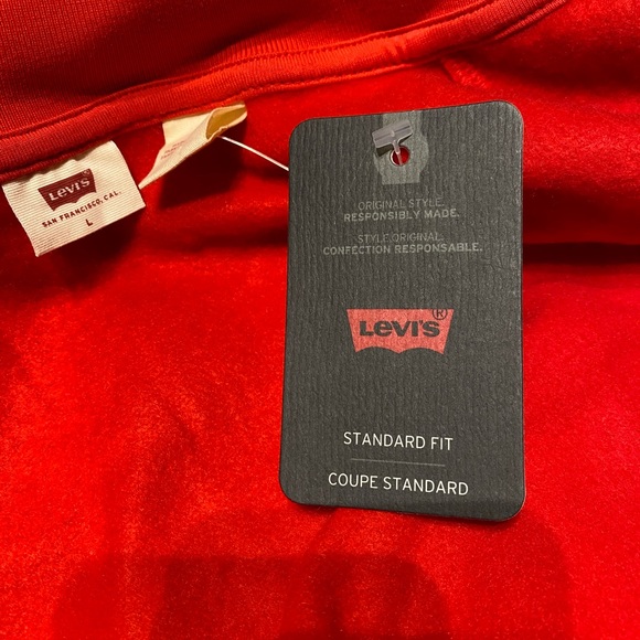 Large Brand new Levi’s Red and Pink Cotton Blend Garment - Picture 6 of 8